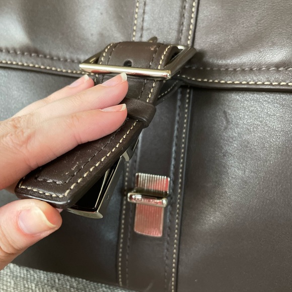 Men’s Coach Dark Brown Brief Case Never Used - Picture 6 of 14